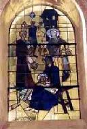 A stained-glass window.
