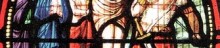 Image from the stained glass window in the Lady Chapel at St. Joseph's Church